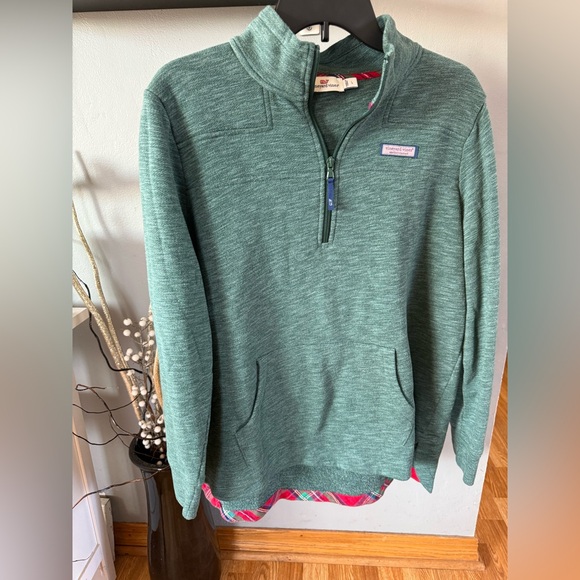 Vineyard Vines Tops - Vineyard Vines Women's Green Quarter-Zip Sweatshirt